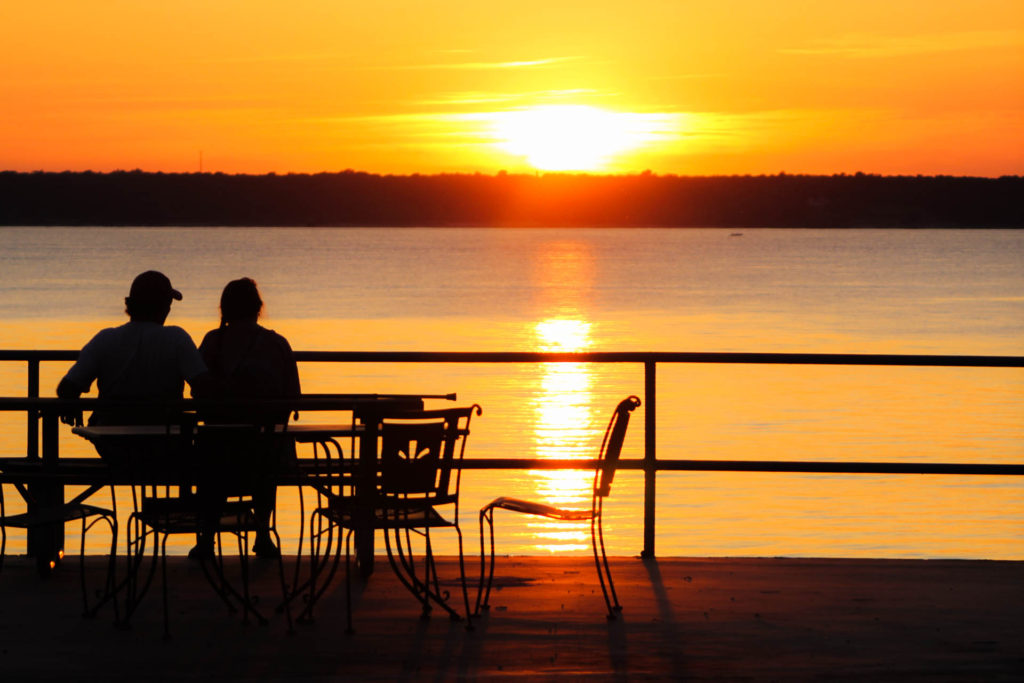 Lake Texoma sunset view – custom vinyl window replacement