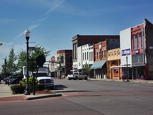Historic downtown Bonham Texas Main Street